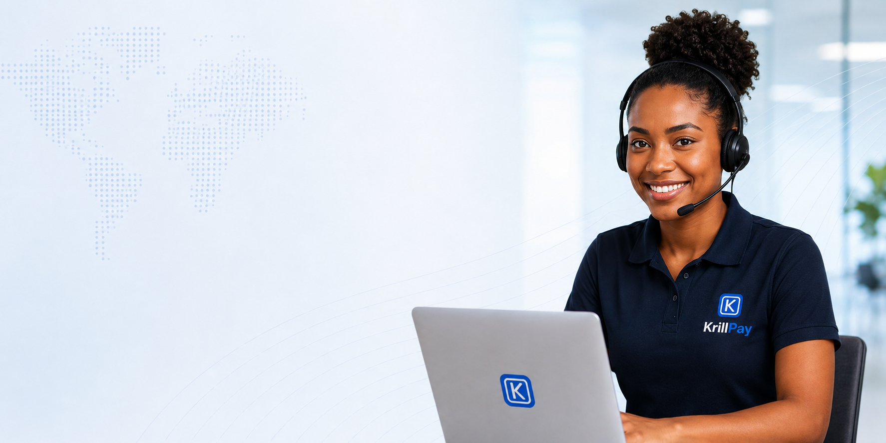 KrillPay support specialist ready to help